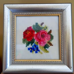 Framed cross stitch